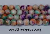 CMJ722 15.5 inches 4mm round rainbow jade beads wholesale