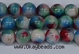 CMJ731 15.5 inches 8mm round rainbow jade beads wholesale