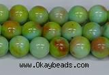 CMJ738 15.5 inches 8mm round rainbow jade beads wholesale