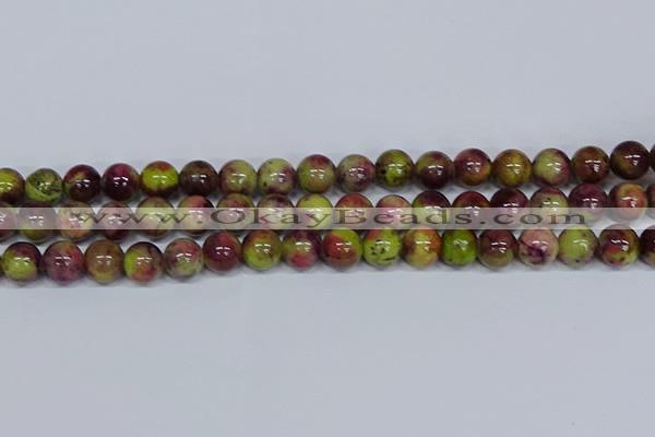 CMJ747 15.5 inches 12mm round rainbow jade beads wholesale