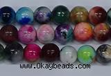 CMJ752 15.5 inches 8mm round rainbow jade beads wholesale