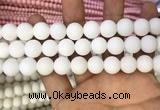 CMJ804 15.5 inches 12mm round matte Mashan jade beads wholesale