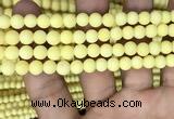 CMJ806 15.5 inches 6mm round matte Mashan jade beads wholesale