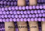 CMJ817 15.5 inches 8mm round matte Mashan jade beads wholesale