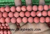 CMJ829 15.5 inches 12mm round matte Mashan jade beads wholesale