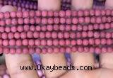 CMJ830 15.5 inches 4mm round matte Mashan jade beads wholesale