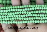 CMJ840 15.5 inches 4mm round matte Mashan jade beads wholesale