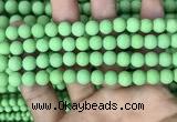 CMJ842 15.5 inches 8mm round matte Mashan jade beads wholesale