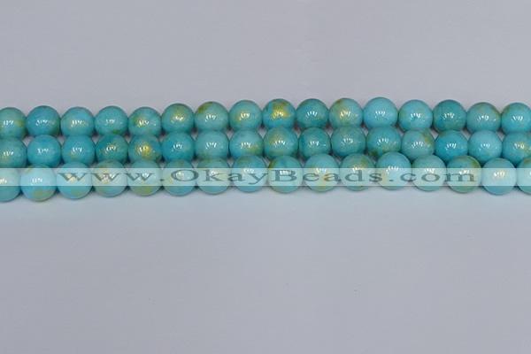 CMJ967 15.5 inches 8mm round Mashan jade beads wholesale