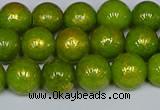 CMJ986 15.5 inches 6mm round Mashan jade beads wholesale