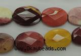 CMK155 15.5 inches 13*18mm faceted oval mookaite beads wholesale