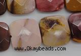 CMK162 15.5 inches 20*20mm faceted square mookaite beads wholesale