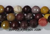 CMK213 15.5 inches 10mm faceted round mookaite gemstone beads