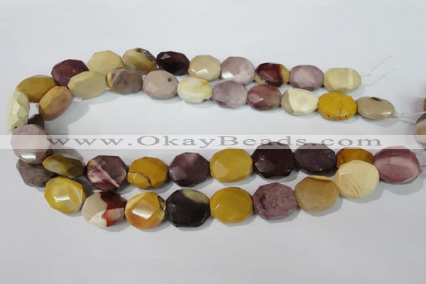 CMK236 15.5 inches 16*18mm faceted nuggets mookaite gemstone beads