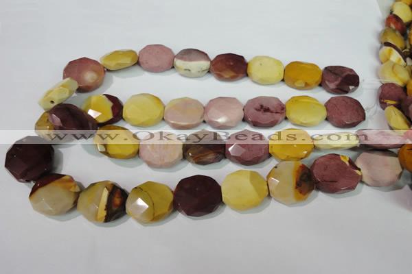 CMK237 15.5 inches 21*23mm faceted nuggets mookaite gemstone beads