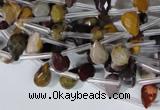 CMK288 Top-drilled 6*9mm faceted teardrop mookaite gemstone beads