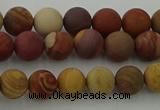 CMK310 15.5 inches 4mm round matte sunset mookaite beads