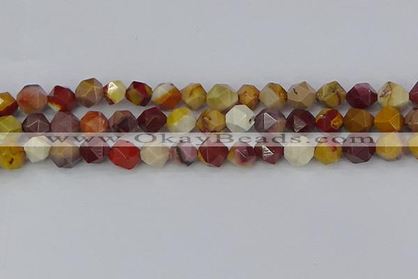 CMK327 15.5 inches 12mm faceted nuggets mookaite gemstone beads