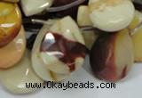 CMK33 15.5 inches 18*25mm faceted flat teardrop mookaite beads