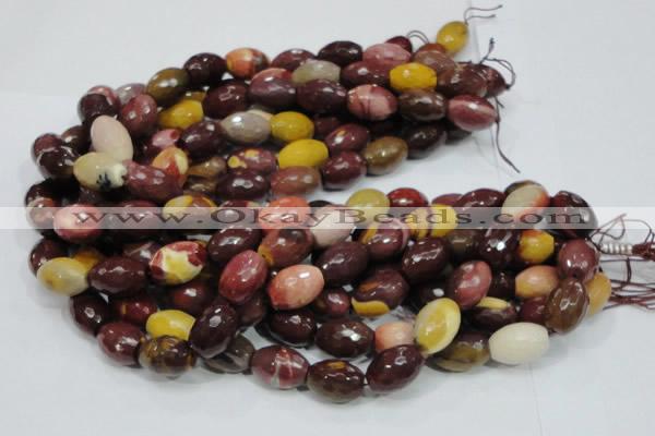 CMK46 15.5 inches 13*18mm faceted rice mookaite beads wholesale