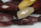 CMK49 15.5 inches 14*38mm faceted rice mookaite beads wholesale