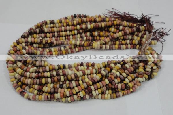 CMK62 15.5 inches 3*6mm rondelle mookaite gemstone beads wholesale