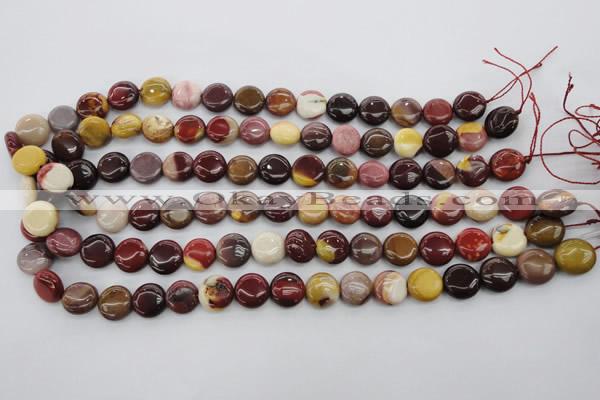 CMK86 15.5 inches 12mm flat round mookaite beads wholesale