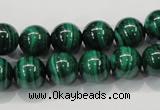 CMN154 AA grade 14mm round natural malachite beads Wholesale