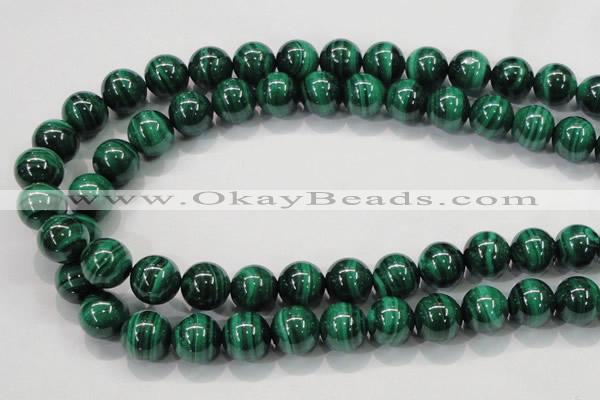 CMN154 AA grade 14mm round natural malachite beads Wholesale