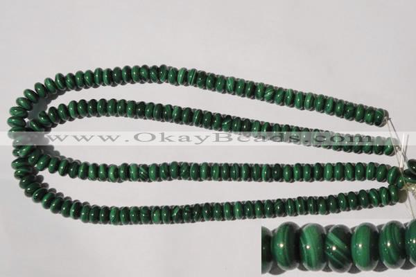 CMN206 15.5 inches 5*9mm rondelle natural malachite beads wholesale