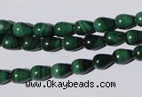 CMN217 15.5 inches 6*8mm teardrop natural malachite beads wholesale