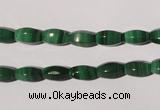 CMN223 15.5 inches 5*9mm faceted rice natural malachite beads