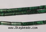 CMN241 15.5 inches 4*13mm faceted tube natural malachite beads