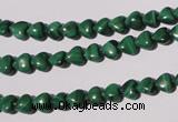 CMN255 15.5 inches 6*6mm heart natural malachite beads wholesale