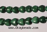 CMN256 15.5 inches 8*8mm heart natural malachite beads wholesale