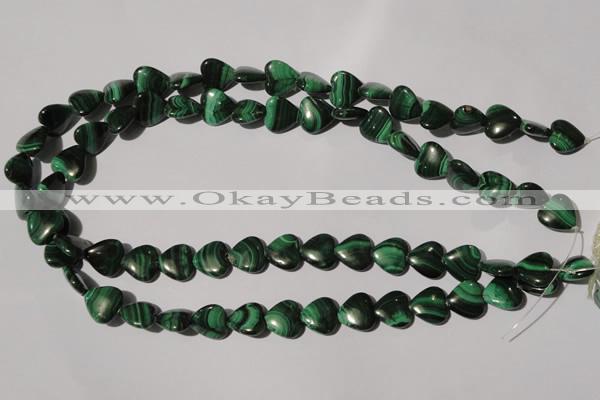 CMN258 15.5 inches 12*12mm heart natural malachite beads wholesale