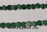 CMN260 15.5 inches 6*6mm heart natural malachite beads wholesale