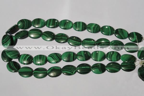 CMN275 15.5 inches 15*20mm oval natural malachite beads wholesale