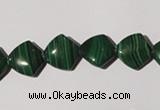 CMN290 15.5 inches 12*12mm trapezoid natural malachite beads