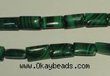 CMN311 15.5 inches 6*10mm rectangle natural malachite beads wholesale