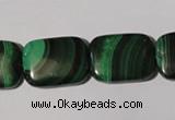 CMN317 15.5 inches 15*20mm rectangle natural malachite beads wholesale