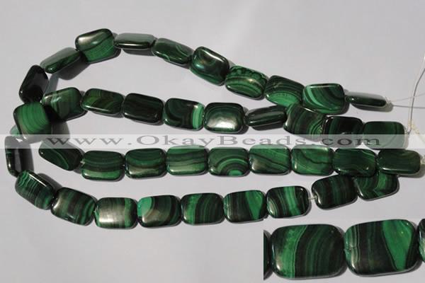 CMN317 15.5 inches 15*20mm rectangle natural malachite beads wholesale