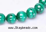 CMN37 AB grade 4mm round natural malachite beads Wholesale