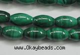 CMN418 15.5 inches 4*6mm rice natural malachite beads wholesale