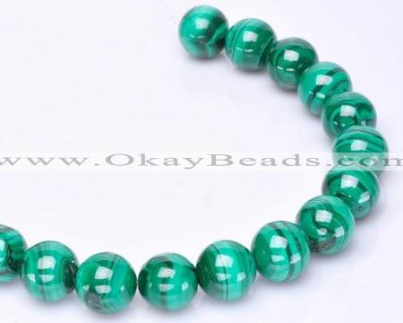 CMN42 AB grade 14mm round natural malachite beads Wholesale