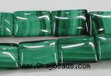 CMN444 15.5 inches 13*18mm rectangle natural malachite beads