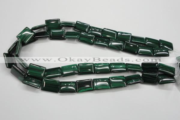 CMN445 15.5 inches 13*18mm rectangle natural malachite beads