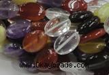 CMQ05 15.5 inches 10*14mm oval multicolor quartz beads wholesale