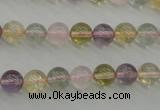 CMQ302 15.5 inches 8mm round multicolor quartz gemstone beads