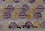 CMQ311 15.5 inches 6mm round citrine & amethyst beads wholesale